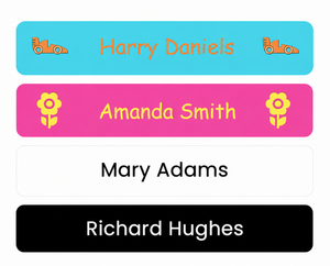 Printed Iron on Name Labels