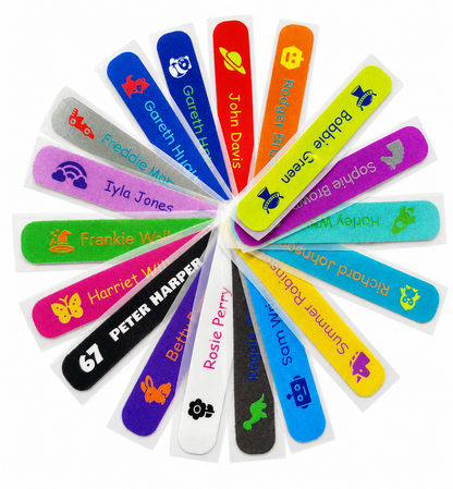 Printed Iron on Name Labels