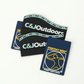Custom silicone labels in different shapes, colours and raised designs