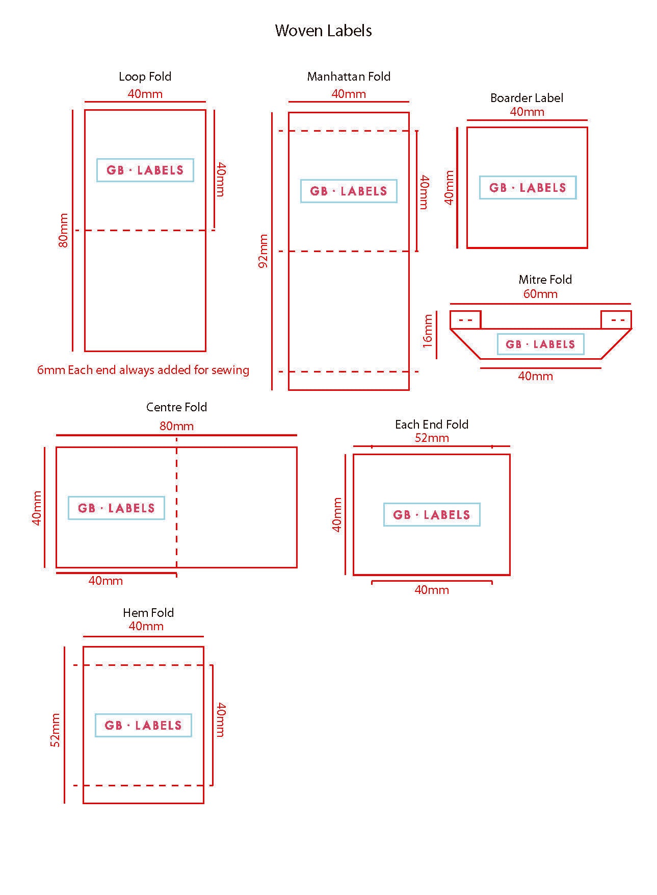 Clothing Labels & Tags | Custom & Personalised | GB Labels