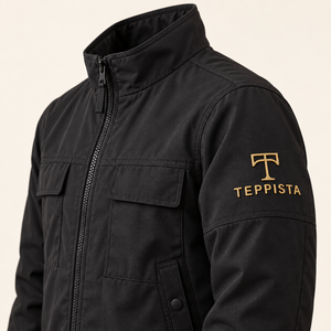 black-jacket-gold-raised-silicone-heat-transfer-logo